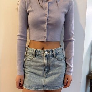 Aritzia Lavender Cardigan Sweater